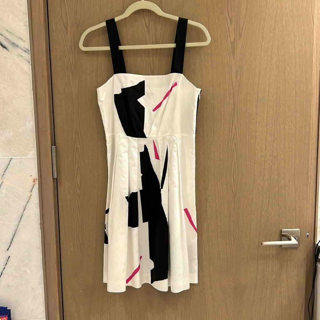Theory White Patterned Dress